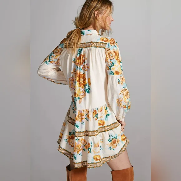 Tiered Mini Shirtdress - Picture 3 of 13